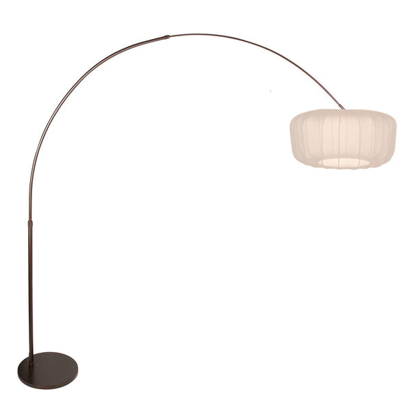 Stehlampe Vella-Lino cremefarben