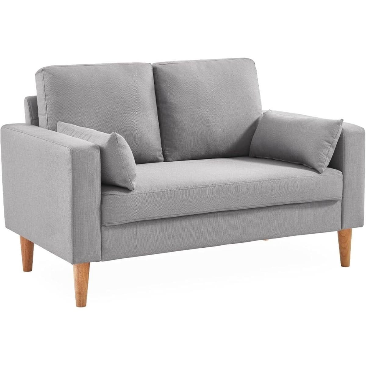 Canapé 2 Places Scandinave Bois | Wisp - Designix Canapés Gris Clair