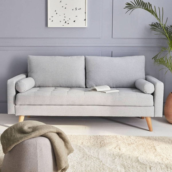 Skandinavisches 3-Sitzer-Sofa Grau | Moderner Komfort
