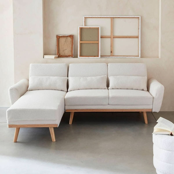Eckschlafsofa Bouclé