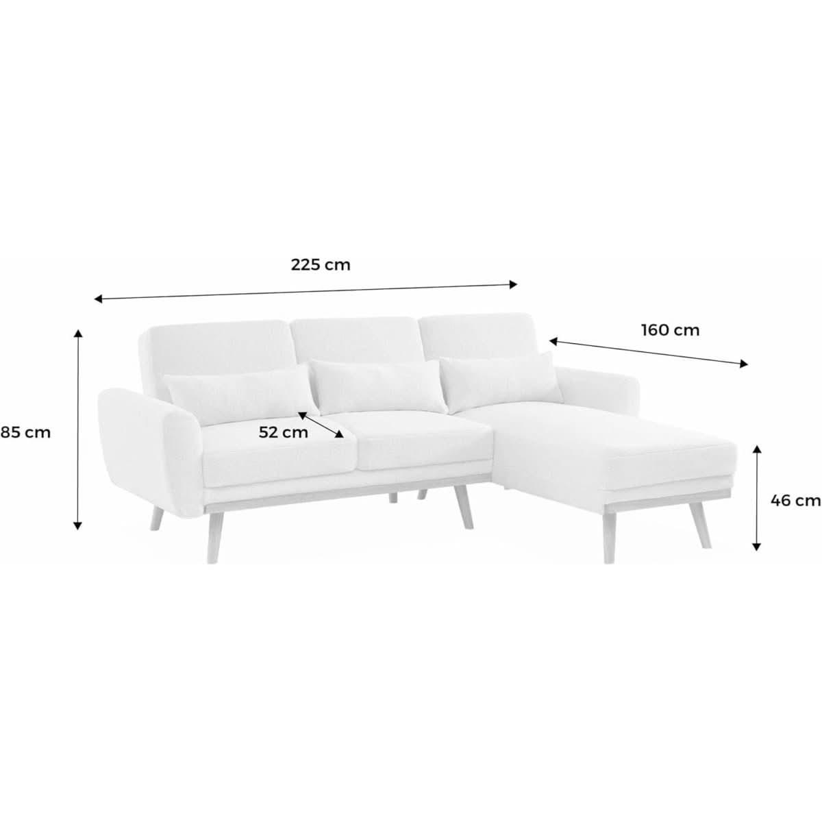 Canapé Angle Convertible Bouclette - Designix Canapés