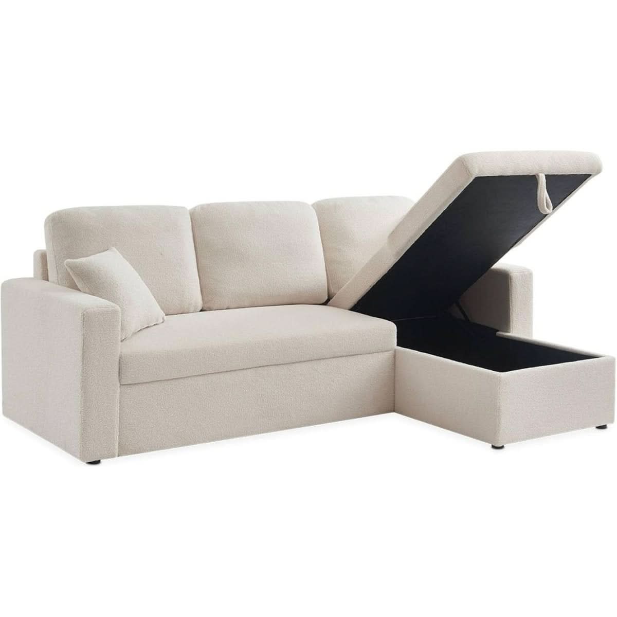 Canapé Angle Convertible Bouclettes | Drift - Designix Canapés