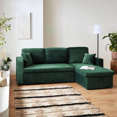 Ecksofa mit Schlaffunktion Samt | Charm