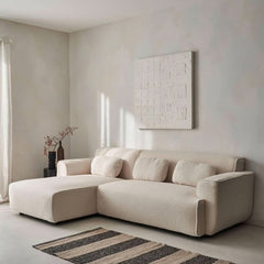 Ecksofa links Bouclé | Élévation Chic