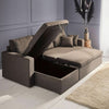 Ecksofa Stoff Schlaffunktion Braun | Raffinesse