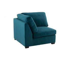 Ecksofa Samt Blau | Qira