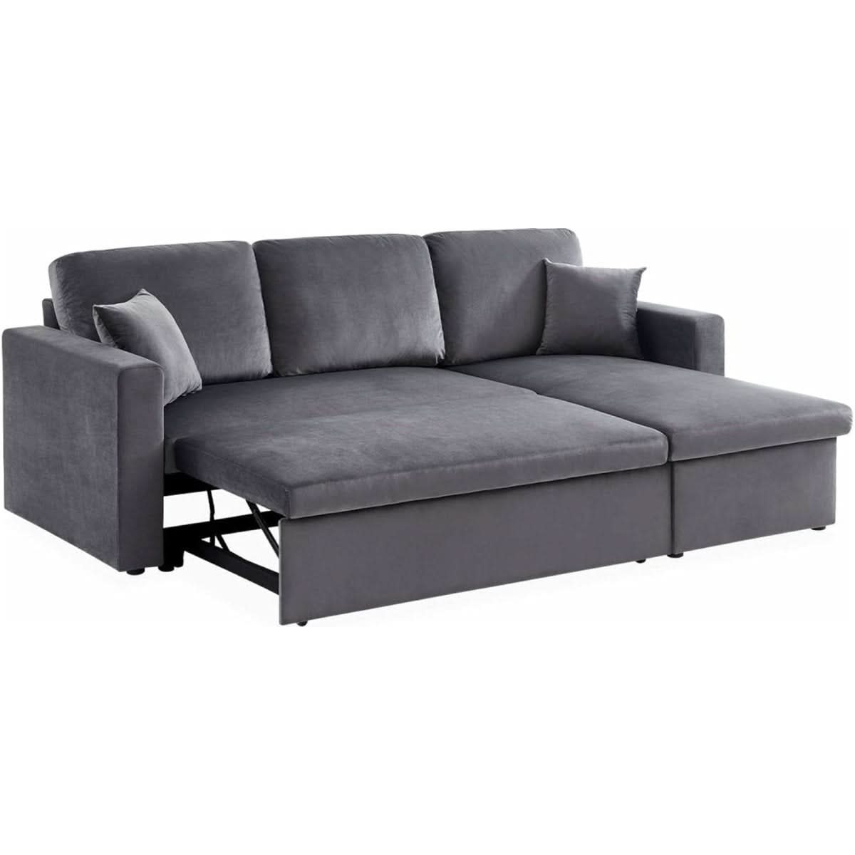 Canapé Angle Velours Convertible | Vita - Designix Canapés