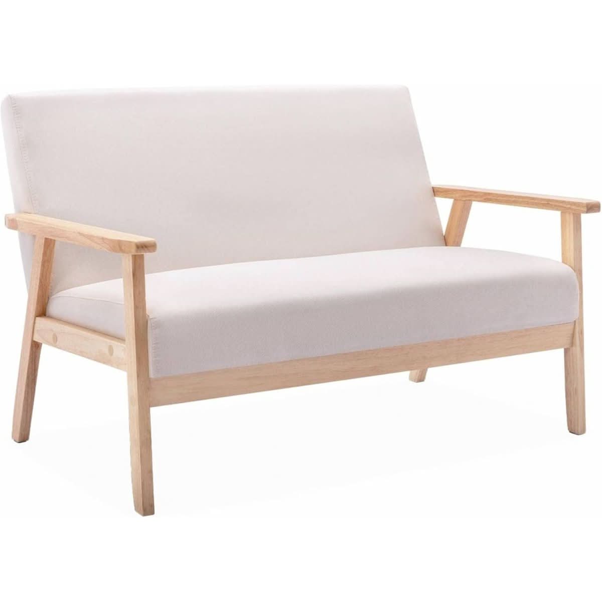 Canapé Banquette Scandinave Vintage Crème | Medina - Designix Banquette