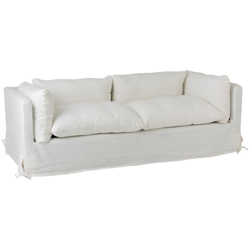 Canapé Bouleau Textile Blanc 2/3 Places | Sala