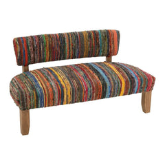 Chindi 2-Sitzer Sofa Holz Textil | Uira