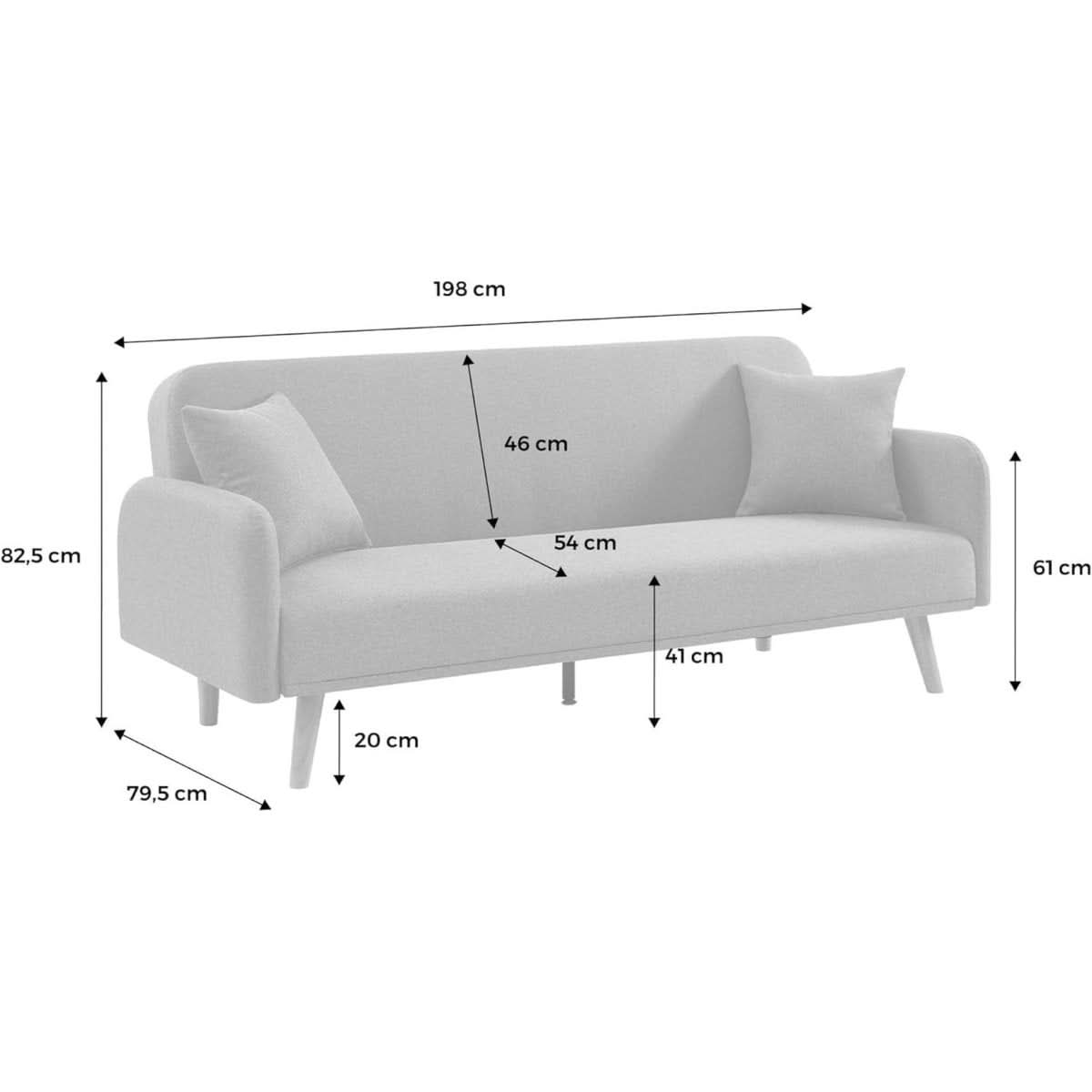 Canapé Convertible Bois Scandinave | Echo - Designix Canapés