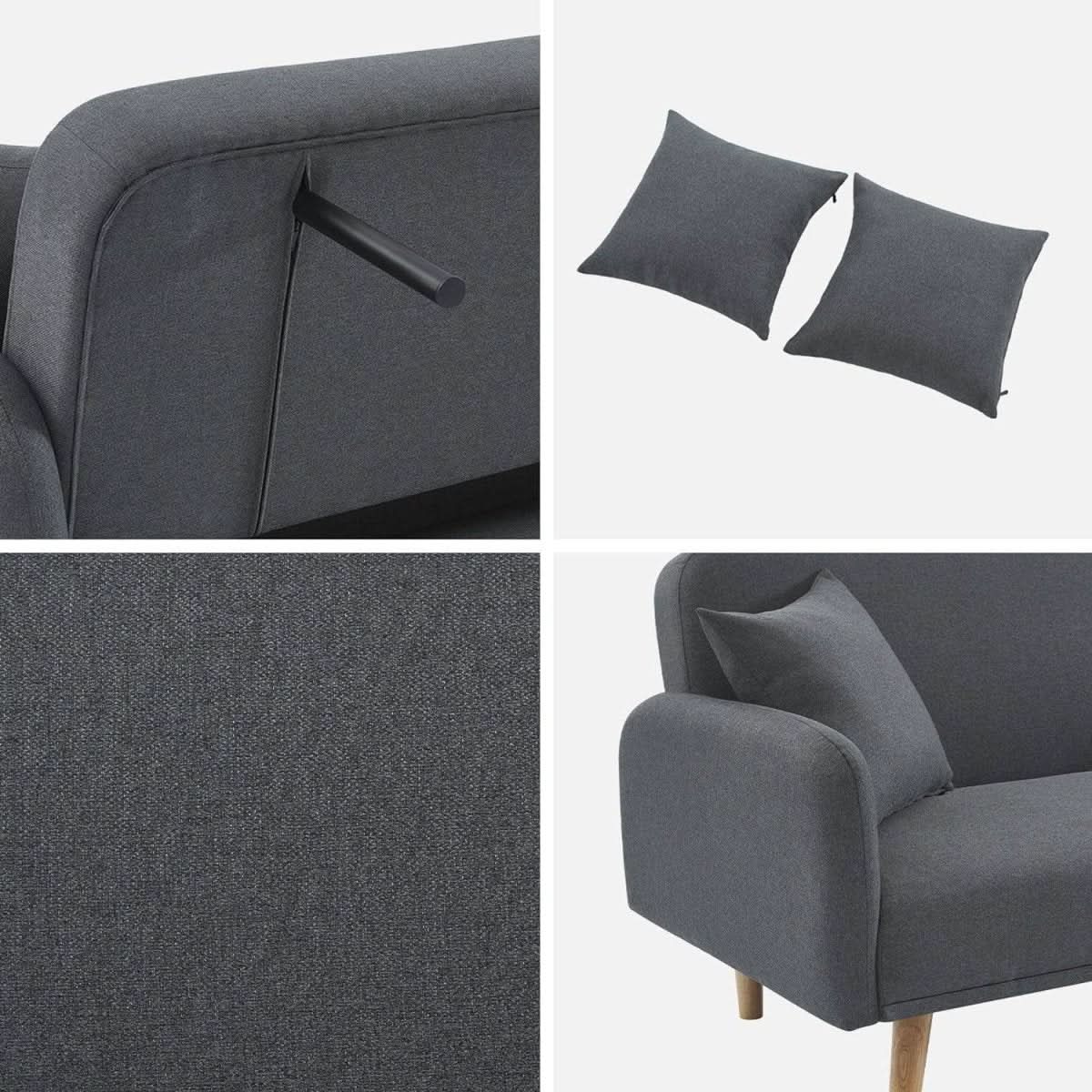 Canapé Convertible Tissu Gris | Fjord - Designix Canapés