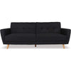 Schlafsofa Stoff | Schwarz