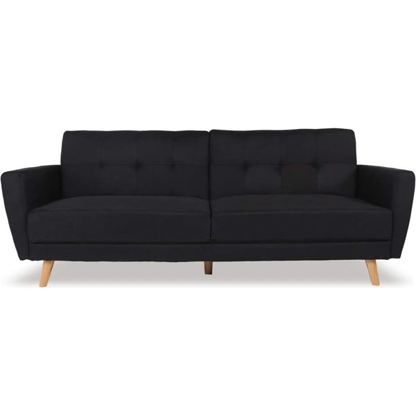 Schlafsofa Stoff | Schwarz