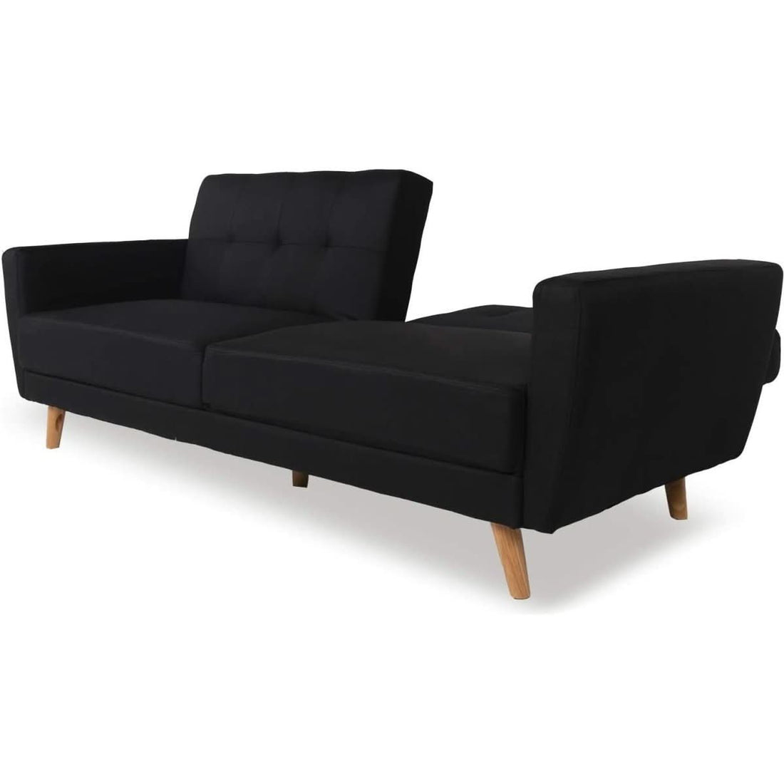 Schlafsofa Stoff | Schwarz