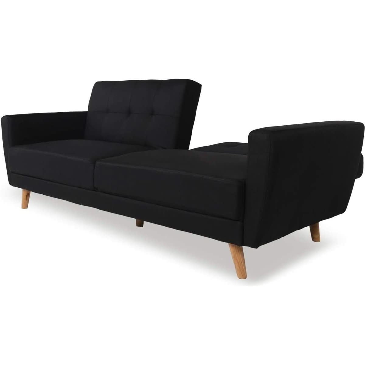 Canapé Convertible Tissu | Noir - Designix Canapés Noir