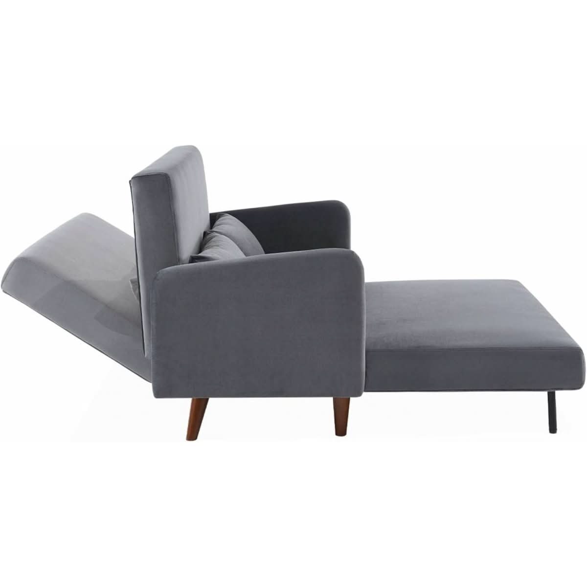 Canapé Convertible Velours Gris Foncé | Vigor - Designix Canapés
