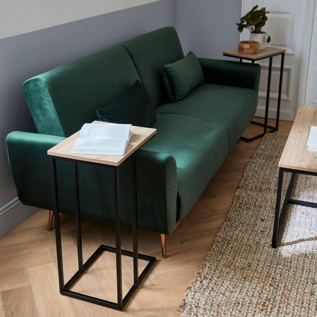 Skandinavisches Schlafsofa aus Samt | Eden
