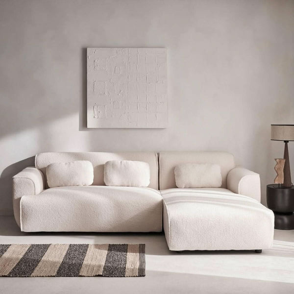 Ecksofa Bouclé-Stoff | Surge