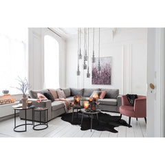 Ecksofa Samt Grau | Xira