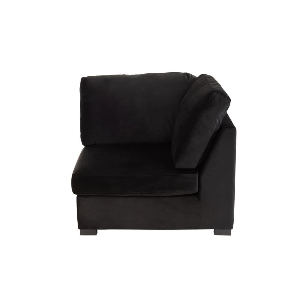 Ecksofa Samt Schwarz | Kano