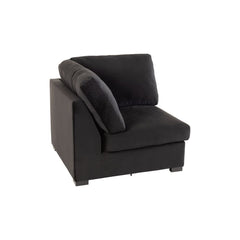 Ecksofa Samt Schwarz | Kano