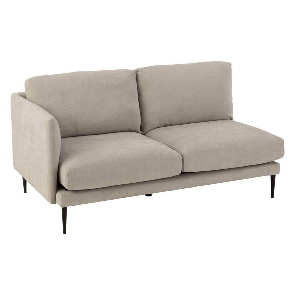 Canapé Gris Textile Partie Gauche | Qilo - Designix Canapés