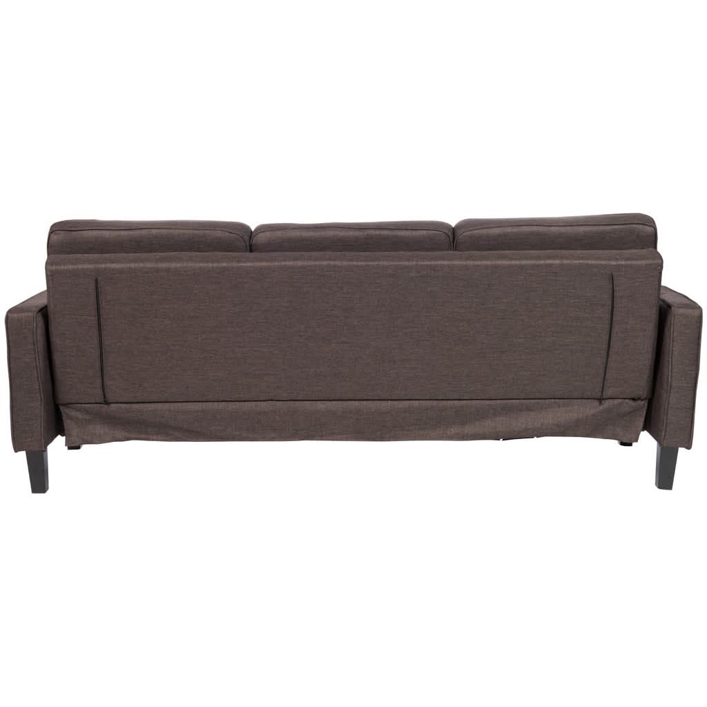 Canapé Lit Polyester Marron Foncé | Sole - Designix Canapés