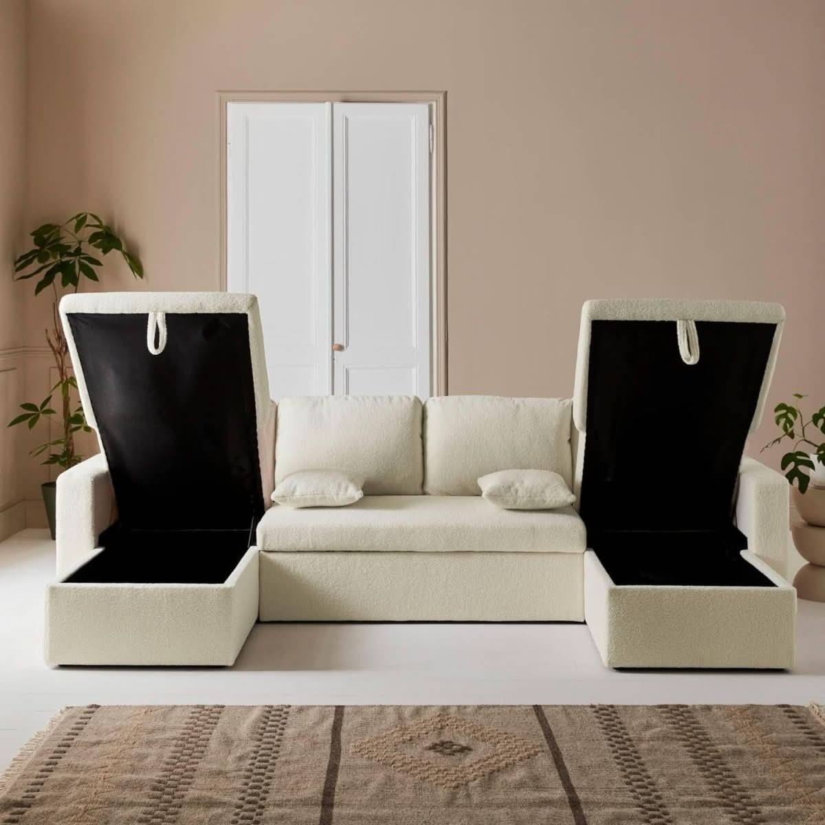 Canapé Panoramic Convertible Bouclette | Pique - Designix Canapés