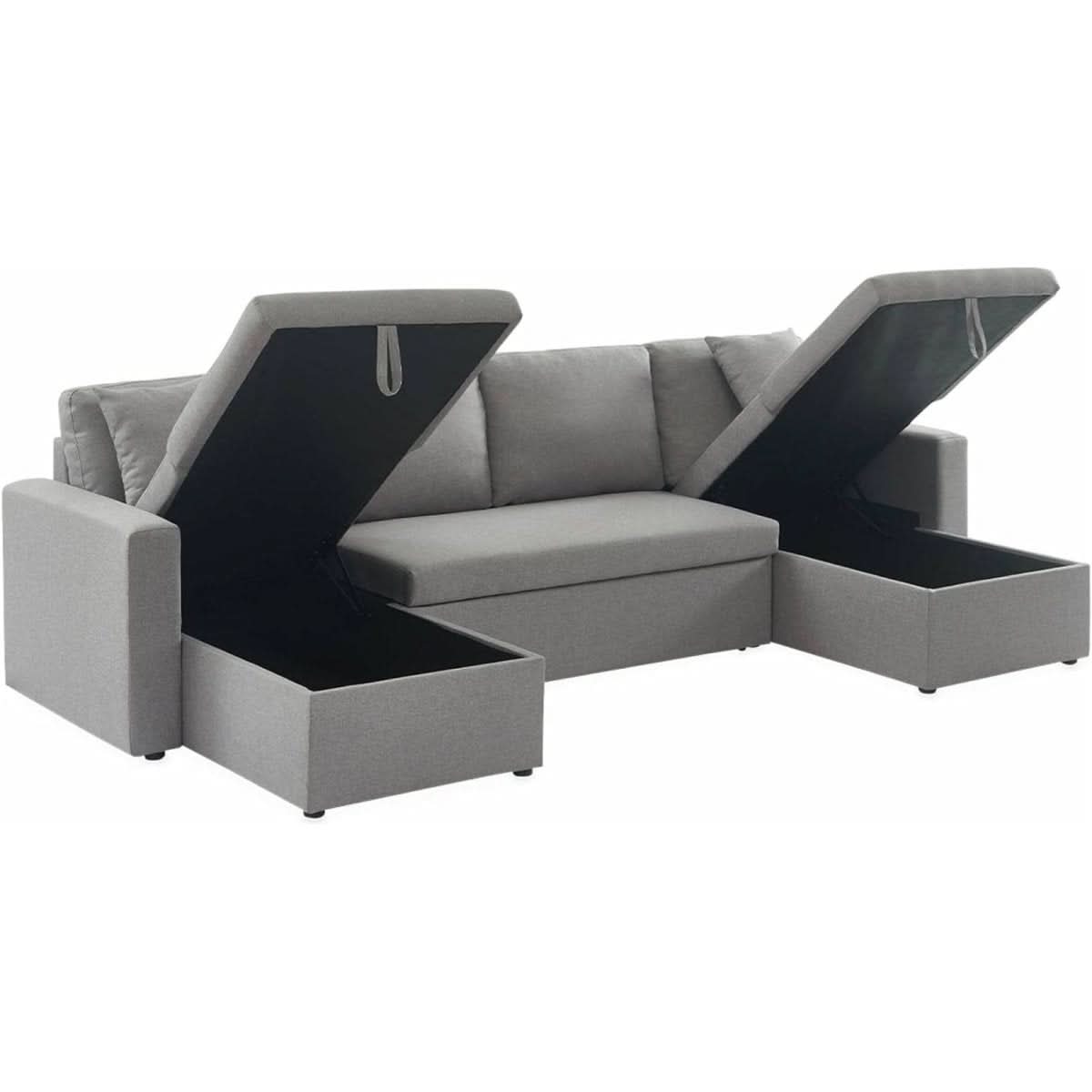 Canapé Panoramique Convertible Gris | Niche - Designix Canapés