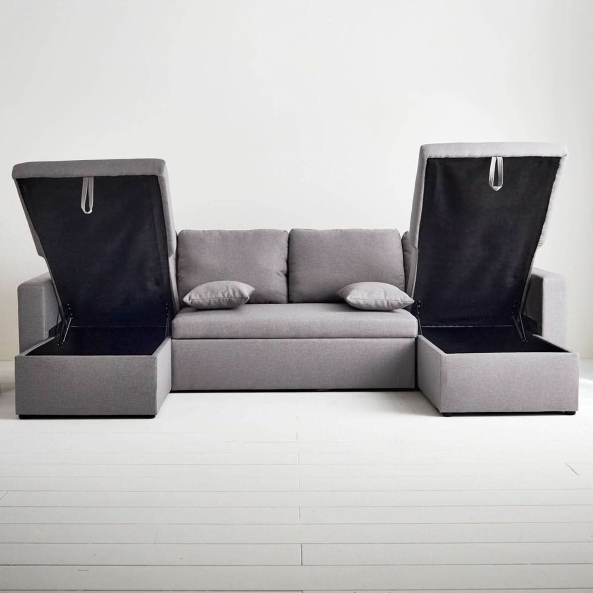 Canapé Panoramique Convertible Gris | Niche - Designix Canapés