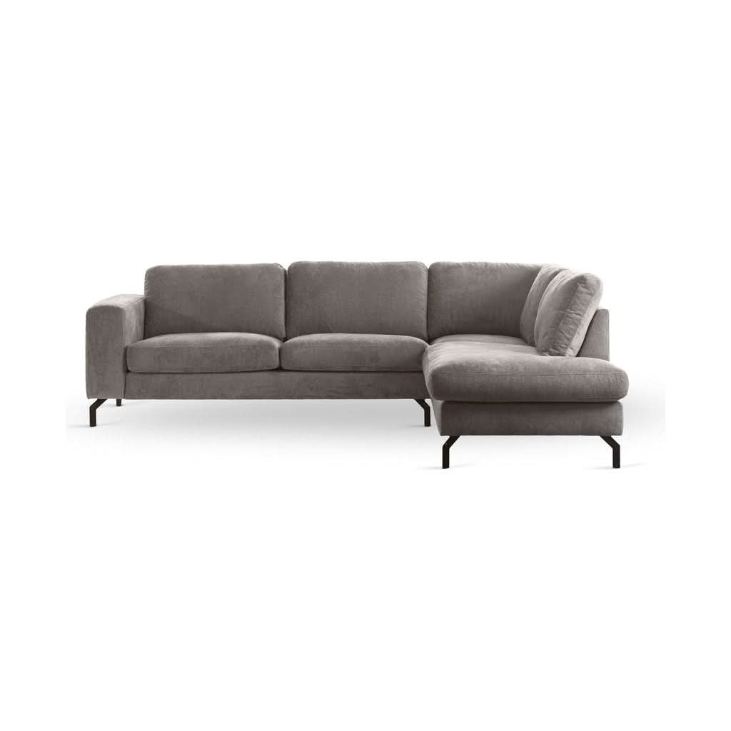 Tiefes 3-Sitzer-Ecksofa rechts Champagner | Luxuriöser Charme