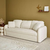 Skandinavisches 3-Sitzer-Sofa, Bouclé, Weiß | Épure