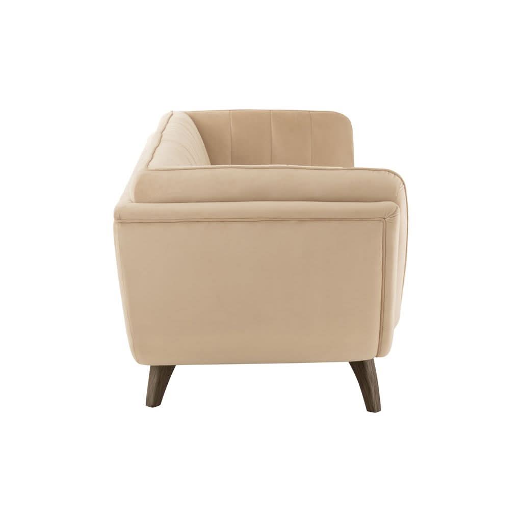 Canapé Velours Beige 3 Places | Pora - Designix Canapés