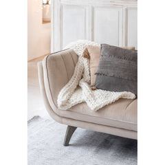Canapé Velours Beige 3 Places | Pora