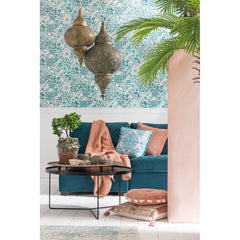 Blaues Samtsofa | Aryn