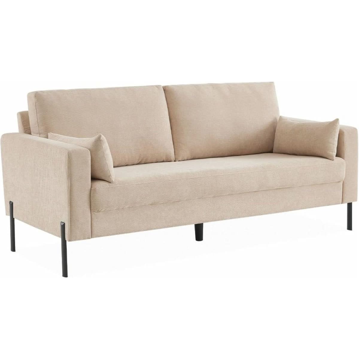 Canapé Velours Côtelé Beige | Facet - Designix Canapés