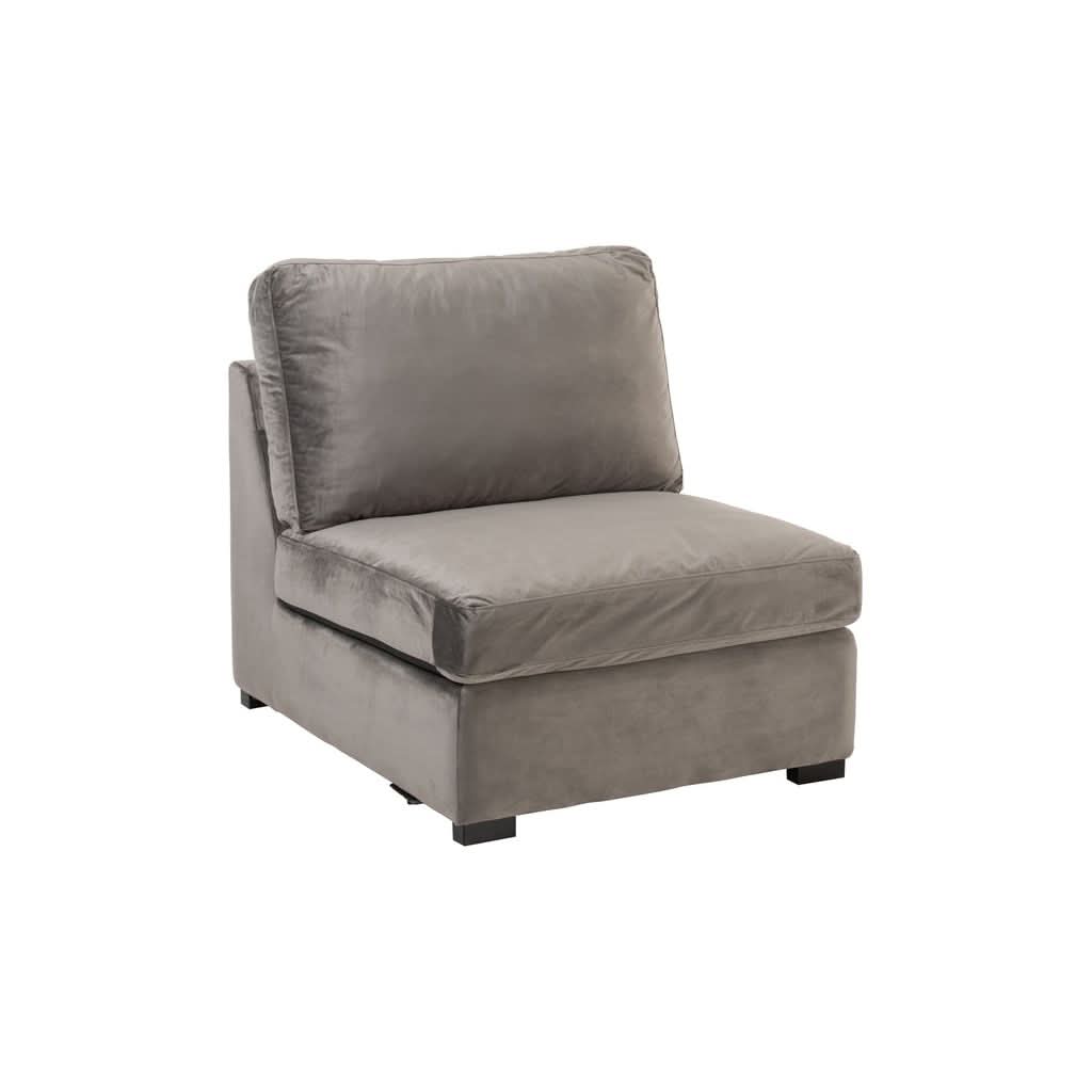 Elegantes graues Samtsofa | Qyin