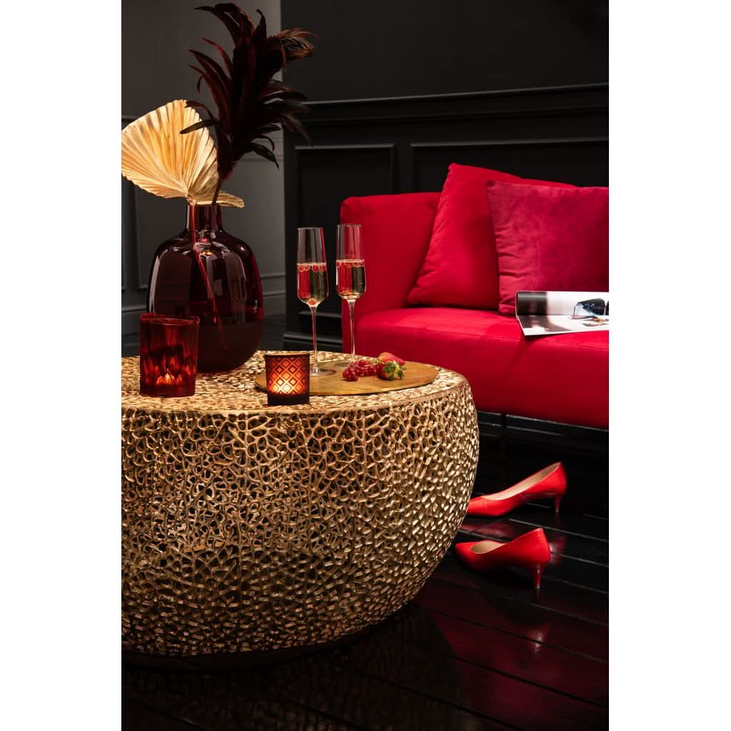 Canapé Velours Rouge 2 Personnes | Ylia