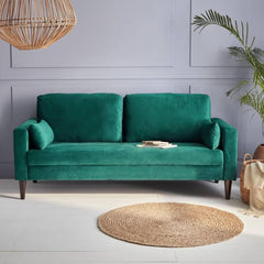3-Sitzer Samtsofa Grün | Bloom
