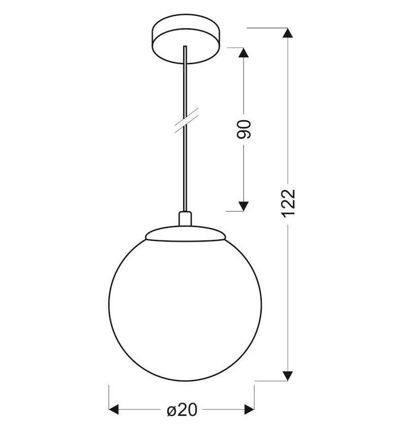Suspension Gaze rose et dorée, verre