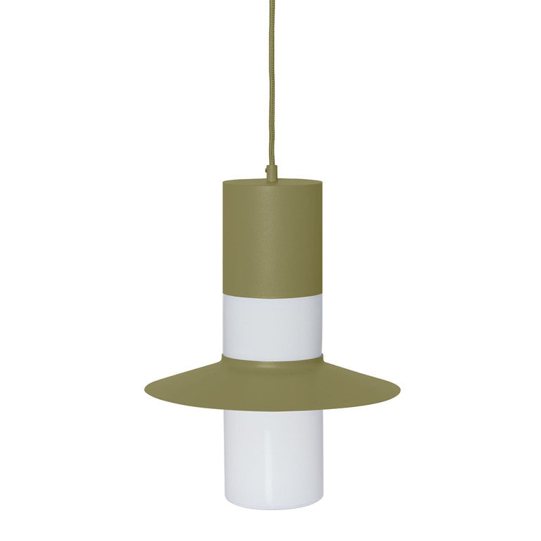 Suspension luminaire CAPONIO A H max 120 cm Vert olive