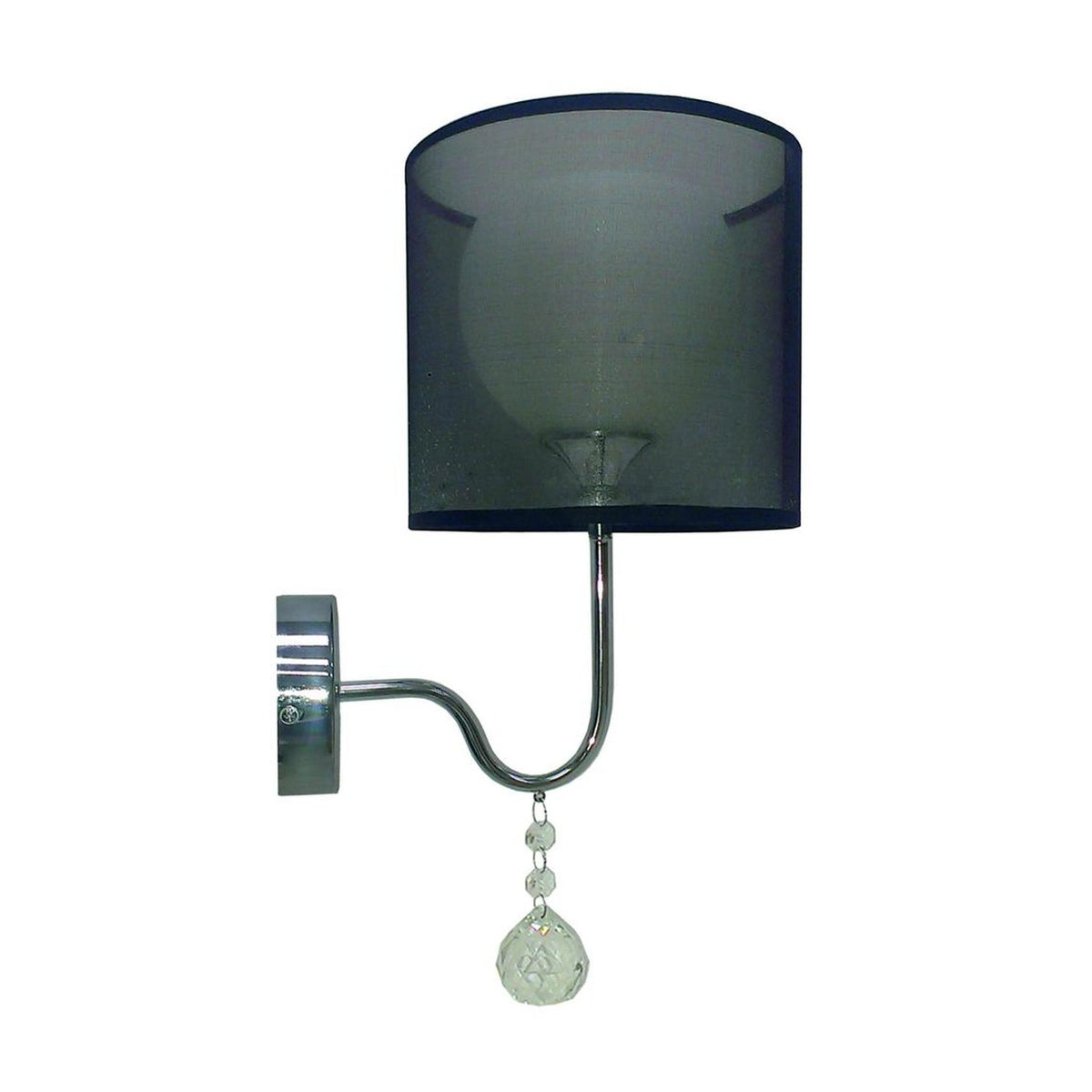 Applique murale Brava noire, verre