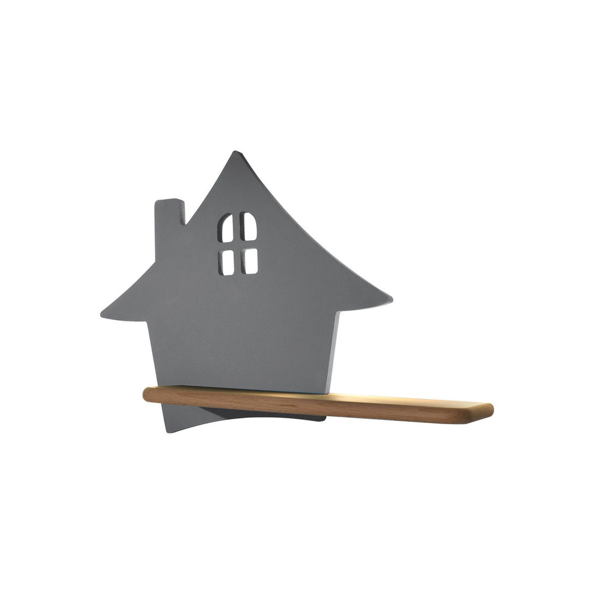 Applique murale LED House pour chambre d'enfant grise, bois (réf. 21-84842)