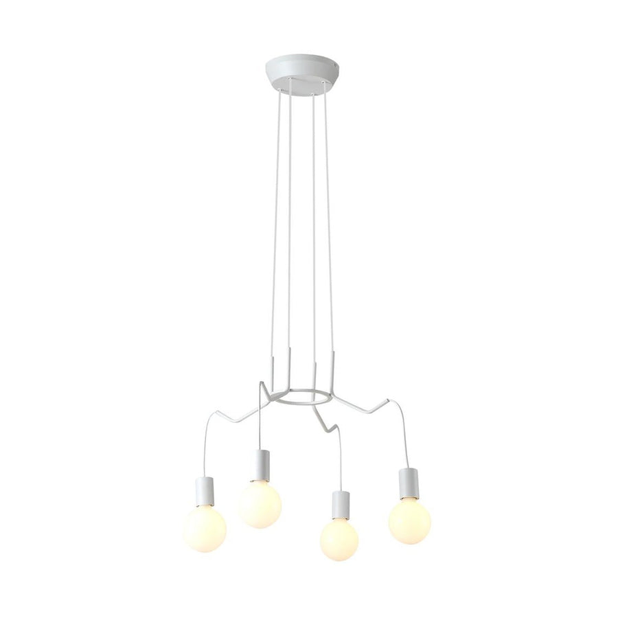 Suspension Basso 4 lumières blanche mat