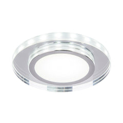 Spot encastrable LED SSP-26 à anneau LED rond chromé, verre