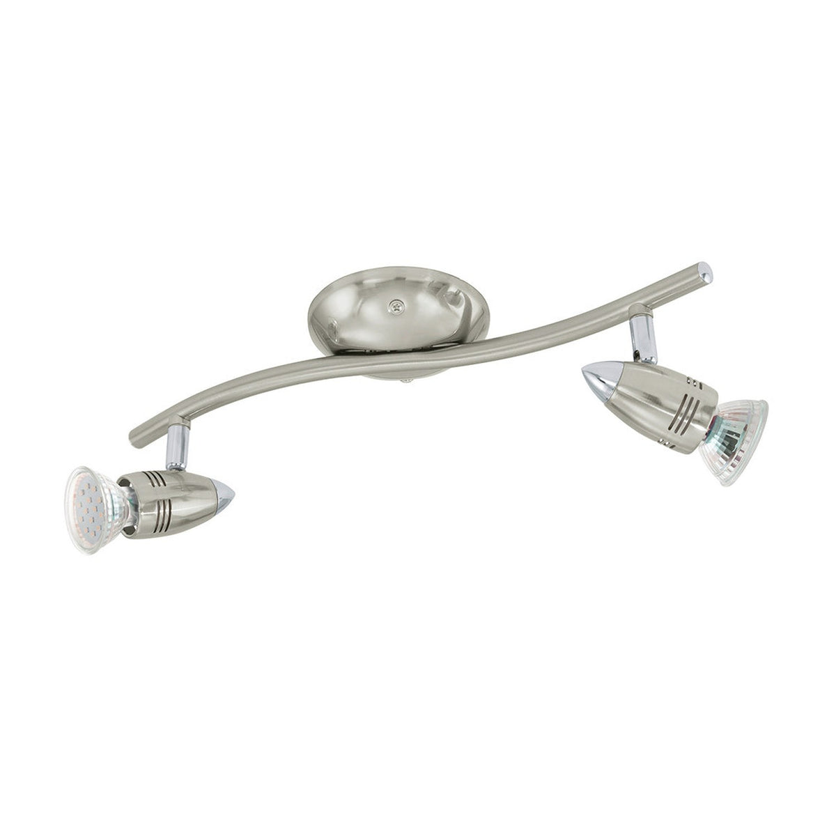 Plafonnier Magnum nickel satiné, L 33 cm