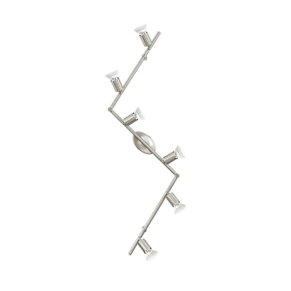 Spot Buzz nickel satiné, L 105 cm