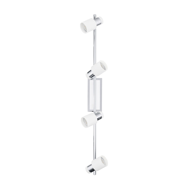 Spot Davida chromé et blanc, L 78 cm