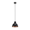 Suspension Truro 1 noire et cuivrée